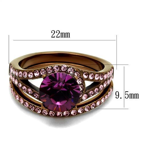 Stainless Steel Ring with Top Grade Crystal