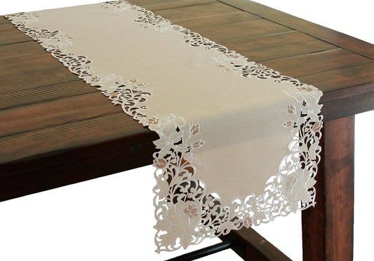 Scrolling Rose Table Runner