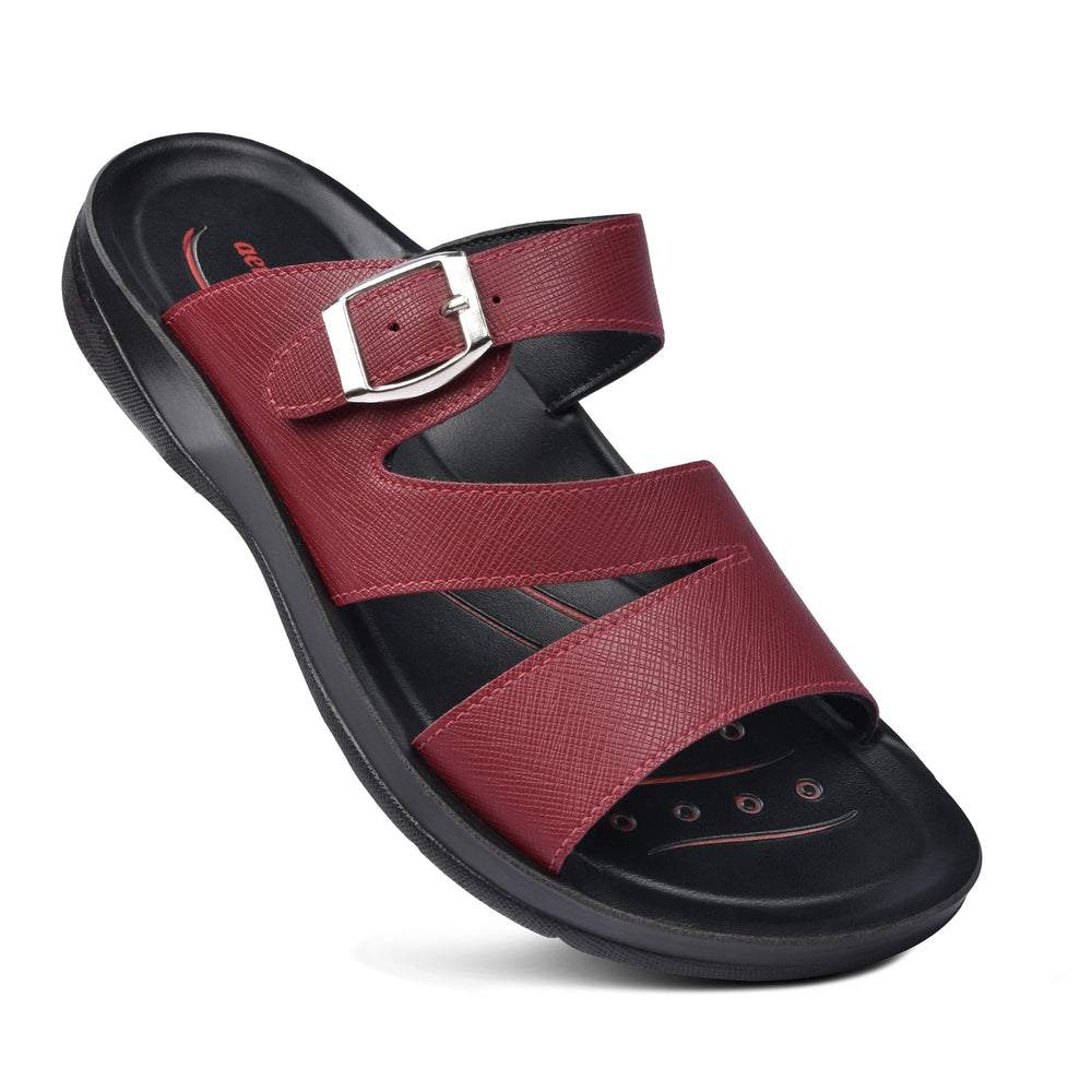 Aerothotic Slit Flair Comfortable Orthotic Women's Slip On Sandals - Yahko Merchandise