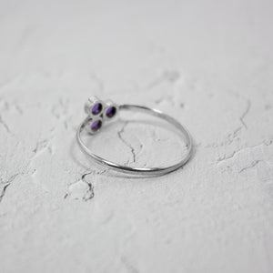 Amethyst Cluster Sterling Silver Ring - Yahko Merchandise