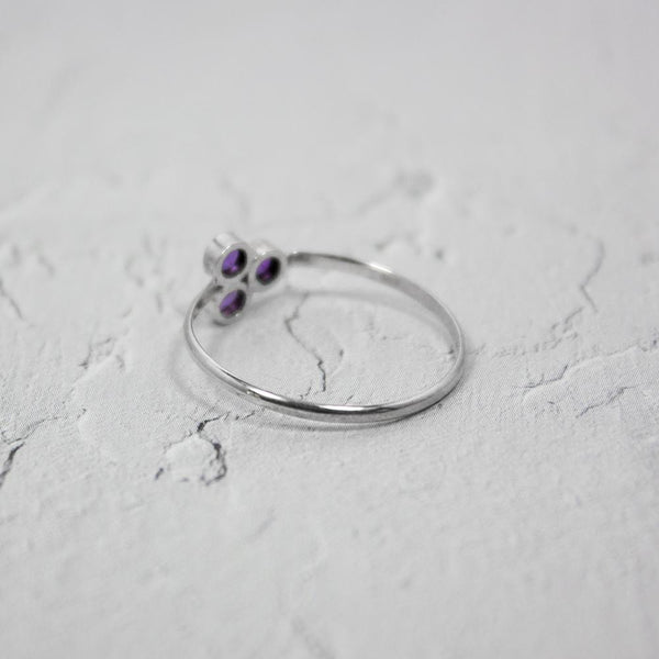 Amethyst Cluster Sterling Silver Ring - Yahko Merchandise