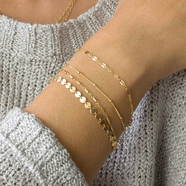 Bracelets Tube Chain Disc - Yahko Merchandise