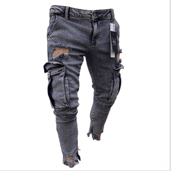 Cargo Hole Denim Jeans Men - Yahko Merchandise