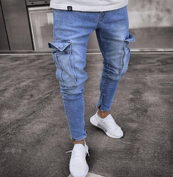 Cargo Hole Denim Jeans Men - Yahko Merchandise
