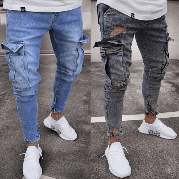Cargo Hole Denim Jeans Men - Yahko Merchandise