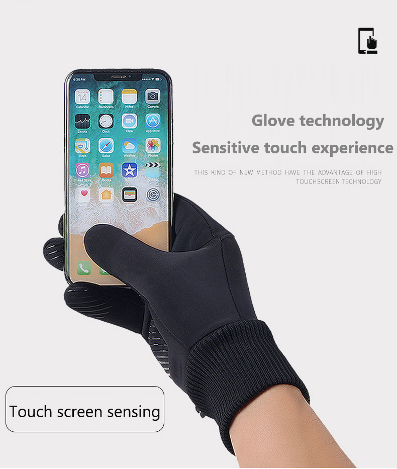 Touch Screen Fleece Gloves Non-slip Warm Winter Gloves