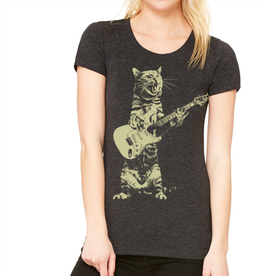 Cat playing guitar Women's Shirt