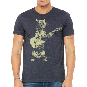 Cat Playing Guitar Men - Yahko Merchandise