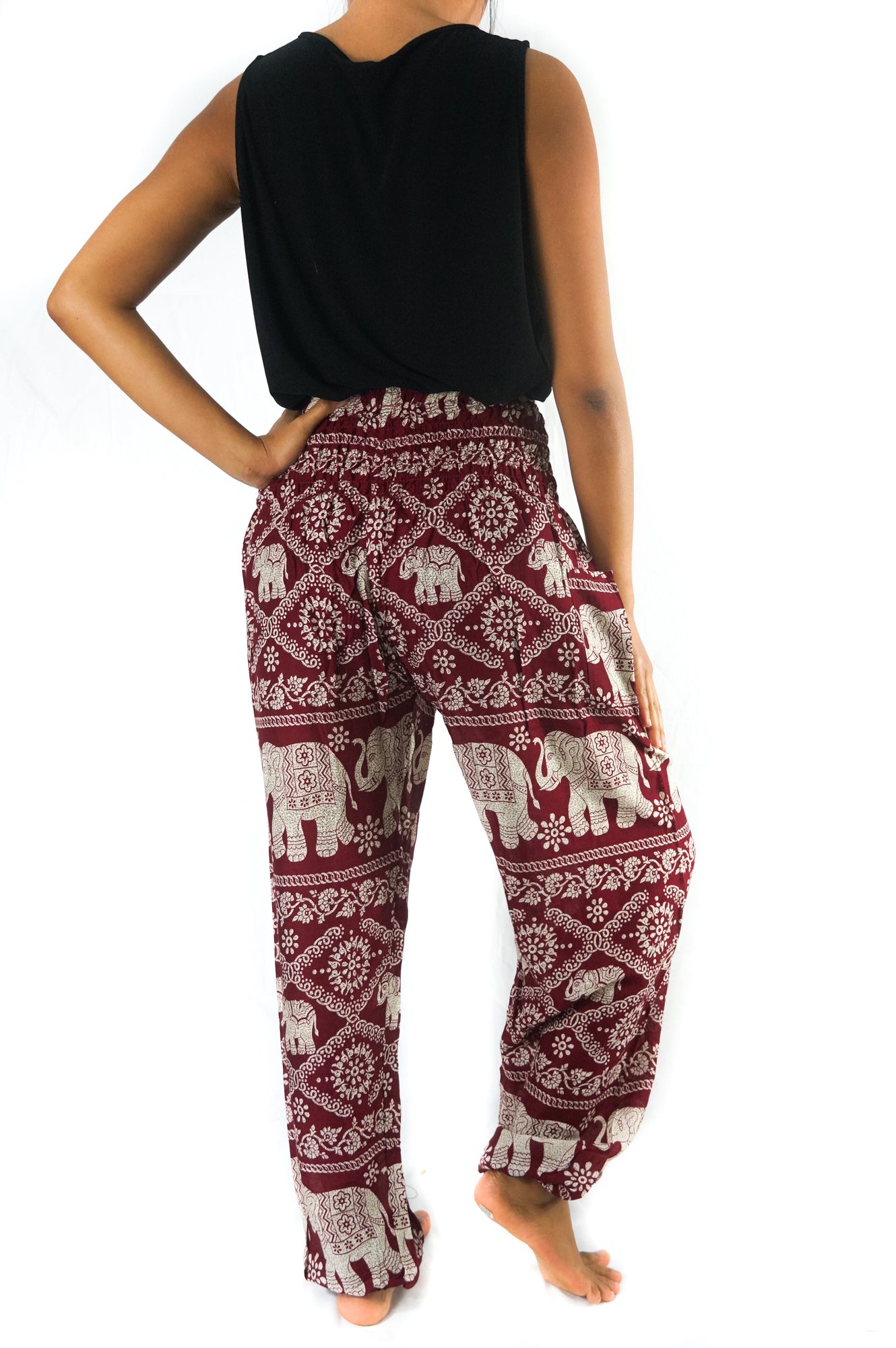 Burgundy Hippie Yoga Pants