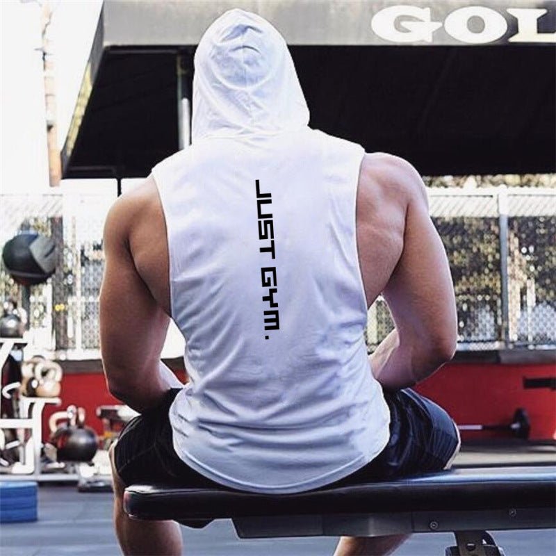 Fitness Vest Men Hooded Loose Clothes - Yahko Merchandise