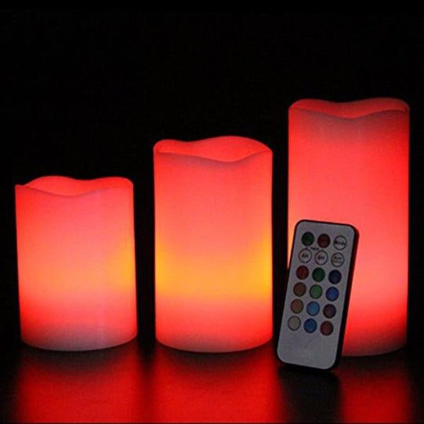 Luma Candles Real Wax Flameless Candles (3pcs/set) - Yahko Merchandise