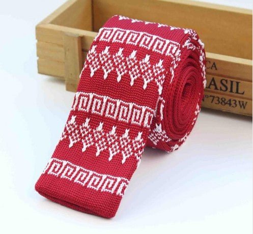 Men Knitted Knit Leisure Striped Ties - Yahko Merchandise