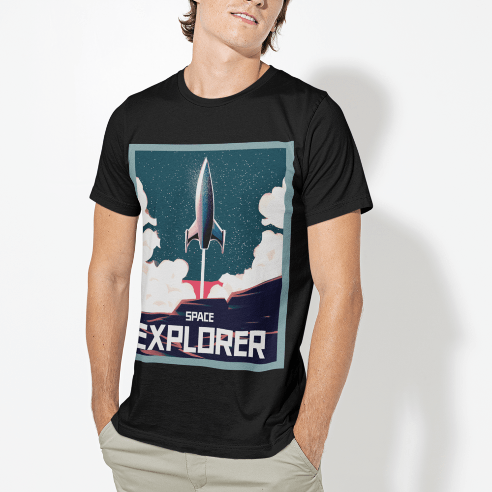 Mens Space Rocket T-Shirt - Yahko Merchandise