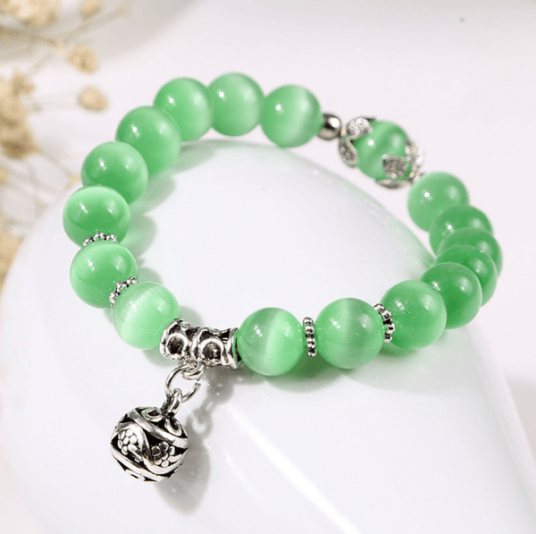 Natural opal beads bracelets crystal fashion women bracelet vintage stainless steel braceletes for women - Yahko Merchandise