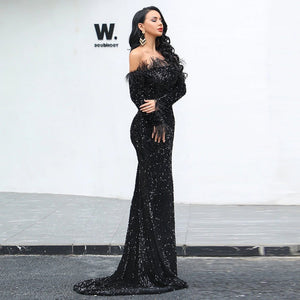 Off Shoulder Elegant Evening Dress - Yahko Merchandise