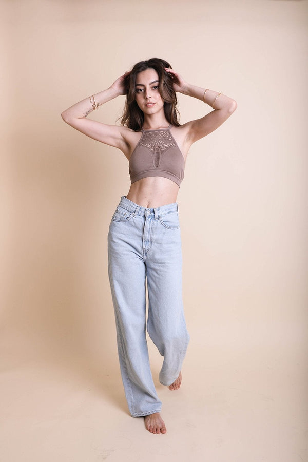 Seamless High Neck Bralette - Yahko Merchandise
