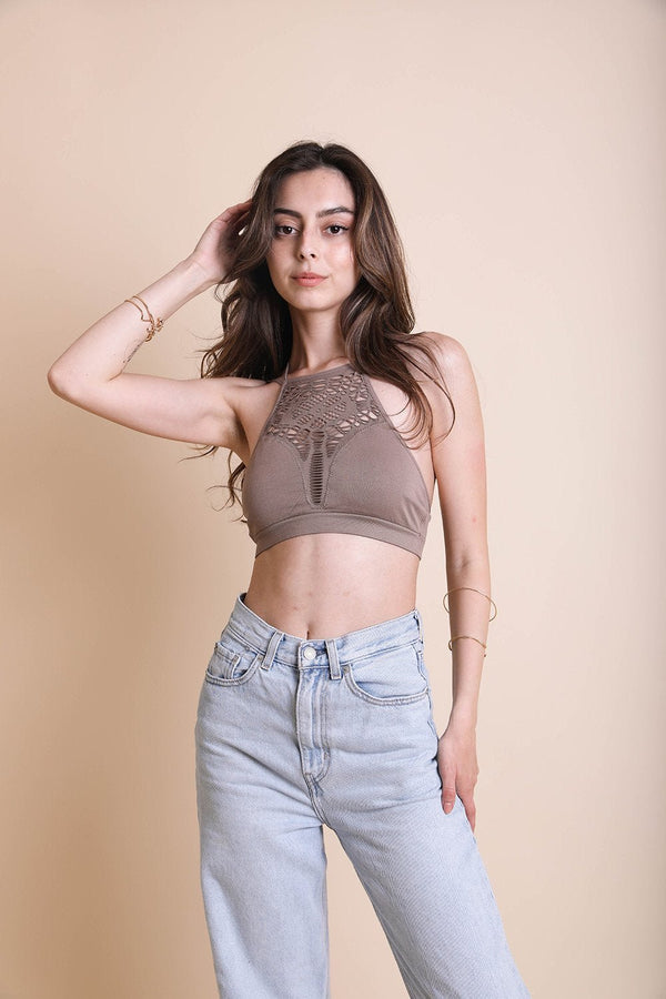 Seamless High Neck Bralette - Yahko Merchandise