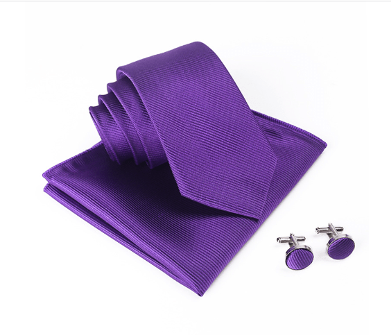 Solid Silk Mens Ties Neck Tie Set For Men Suits Tie Handker - Yahko Merchandise