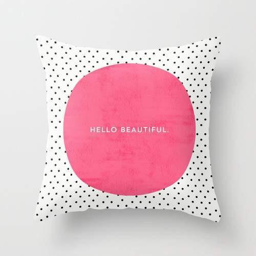 Pink Polka Dots Pillow