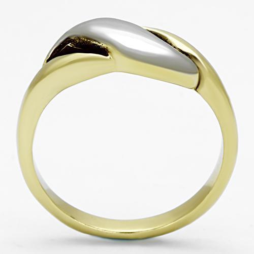 Two-Tone IP Gold Stainless Steel Ring