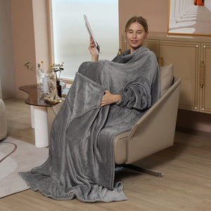 Warm Fleece Blanket With Sleeves - Yahko Merchandise