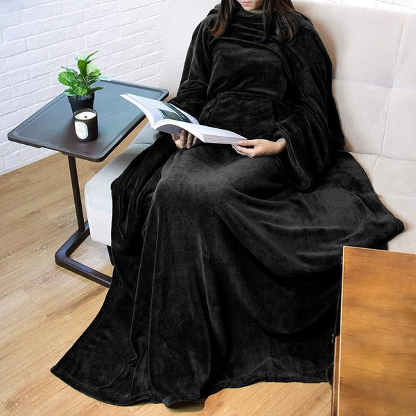 Warm Fleece Blanket With Sleeves - Yahko Merchandise