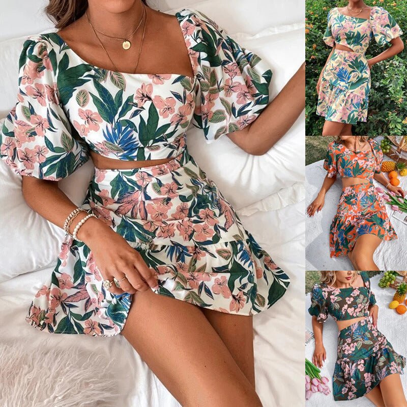 Women's Floral Print Dress - Yahko Merchandise