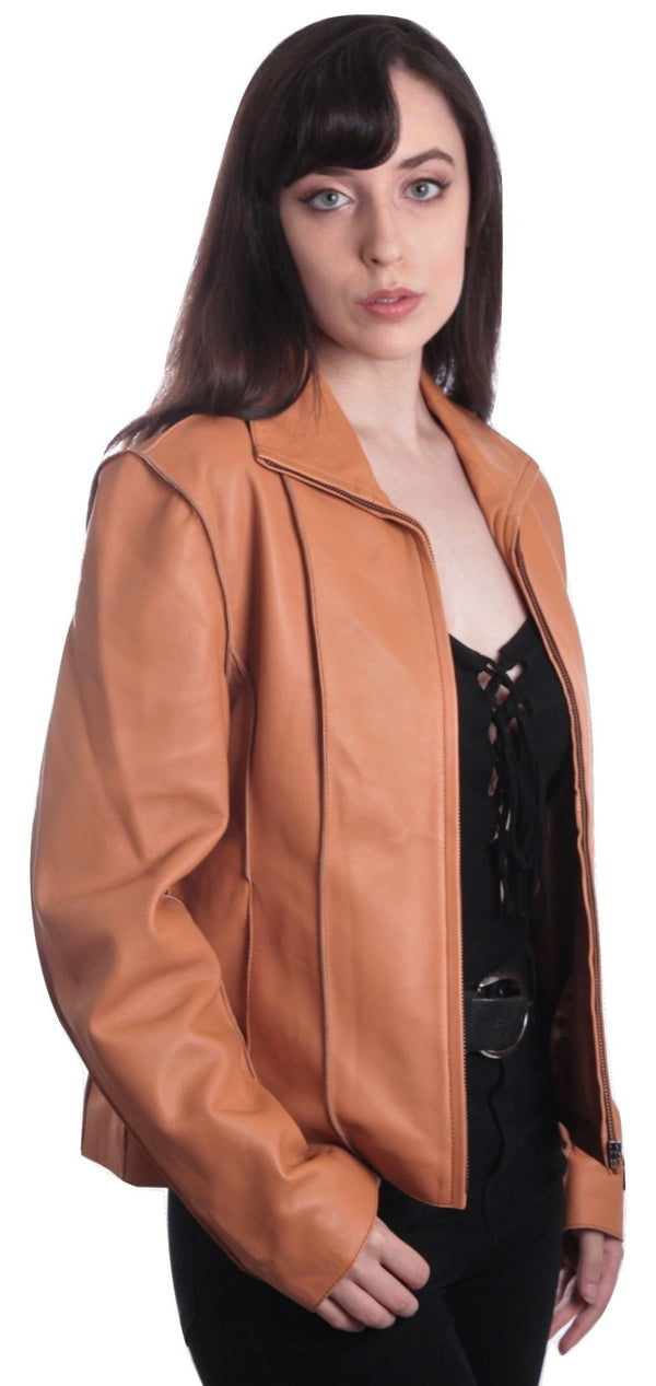 Women's Sheepskin Leather Jacket - Yahko Merchandise