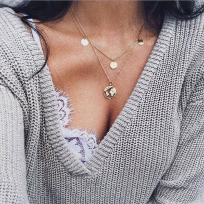 World Map Necklace - Yahko Merchandise