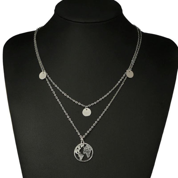 World Map Necklace - Yahko Merchandise
