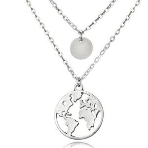 World Map Necklace - Yahko Merchandise