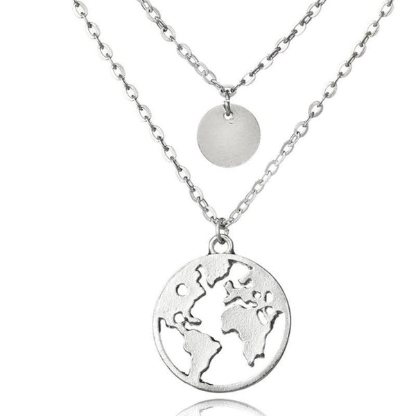 World Map Necklace - Yahko Merchandise